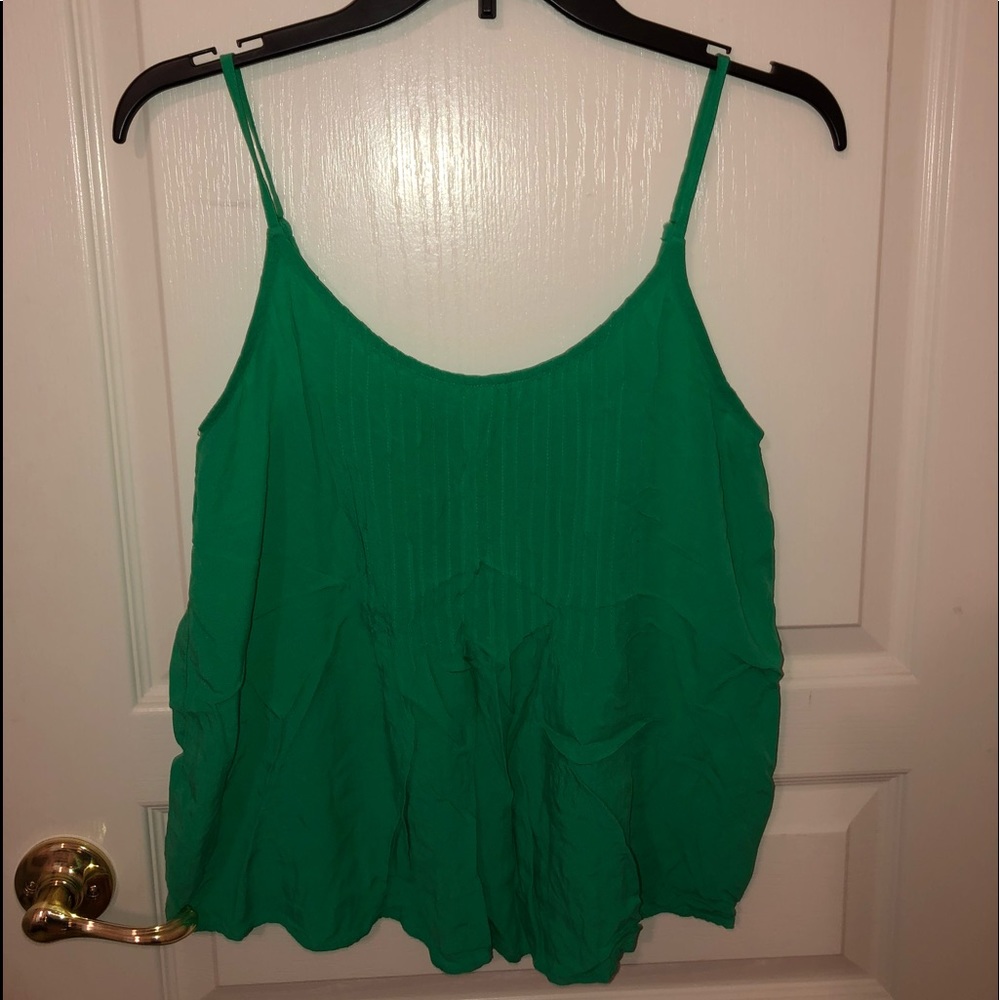 green tank top